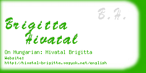 brigitta hivatal business card